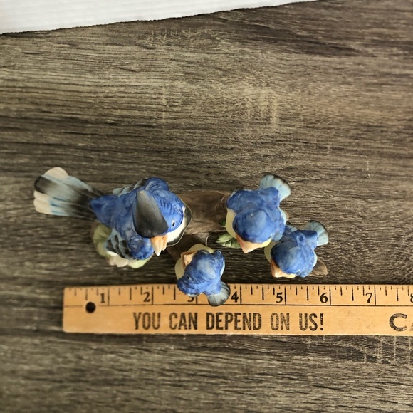 Vtg Japan Ceramic Blue Jays on Branch - Picture 10 of 14